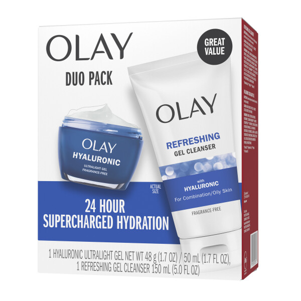 Olay Cilt Bakım Hediye Seti Hyaluronic + Peptit 24 İkili Paketi, Kuruluğu Giderir, Cilt Bakım Hediye Seti, 5/1,7 oz - 11