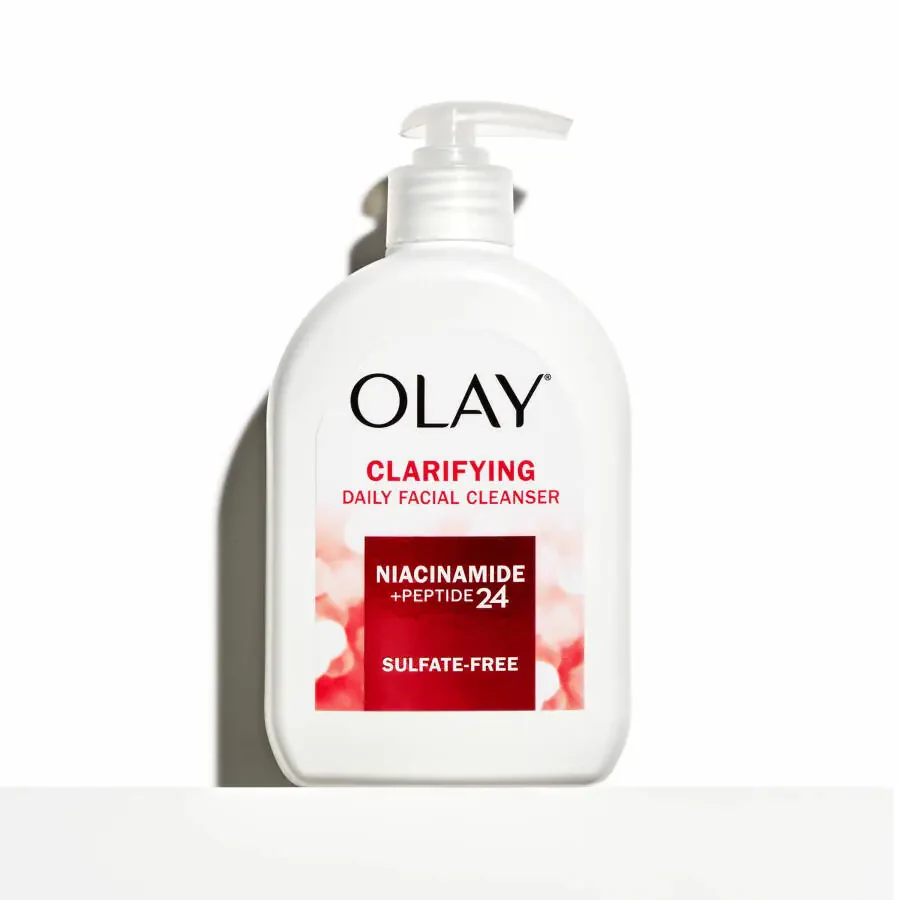 Olay Clarifying Face Wash, Facial Cleanser with Niacinamide, Fights Dryness in All Skin Types, 16 fl oz - 3