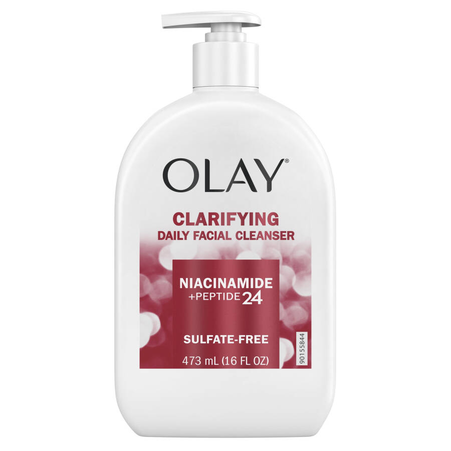 Olay Clarifying Yüz Yıkama Jeli, Niacinamid İçeren Yüz Temizleyici, Her Cilt Tipi için Kuru Ciltlerle Savaşır, 16 fl oz - 3