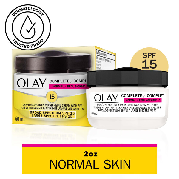 Olay Complete Cream Moisturizer с SPF 15 Normal, 2.0 oz - 1