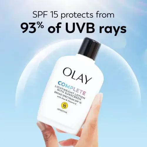 Olay Face Lotion with Sunscreen for Sensitive Skin, Complete Daily Face Moisturizer with SPF 15, Sun Protection, 6 fl oz - 4