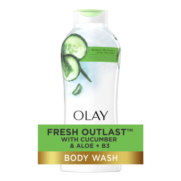 Olay Fresh Outlast Body Wash with Notes of Cucumber and Aloe, 22 fl oz - 1