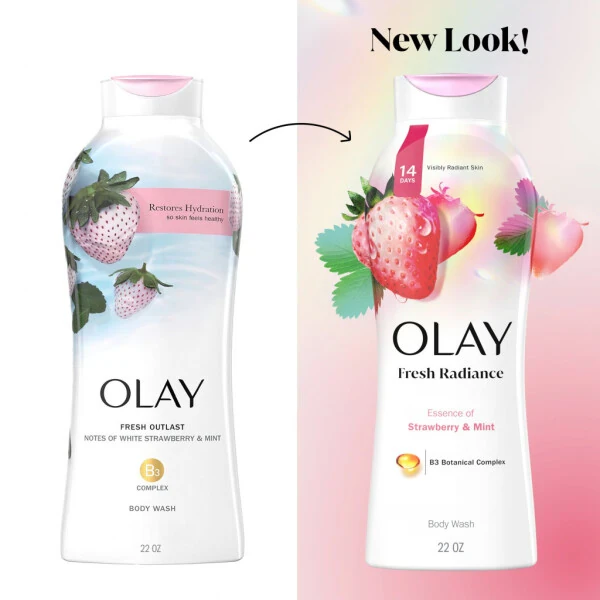 Olay Fresh Outlast Women's Body Wash, White Strawberry & Mint, 22 fl oz - 8