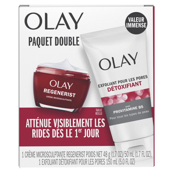 Olay Hediye Seti, 2 Parça Regenerist Yüz Temizleyici & Yaşlanma Karşıtı Nemlendirici, 5.0 fl oz/1.7oz - 8