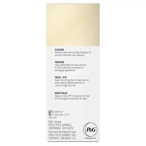 Olay ko'z atrofi serum teri, terini mustahkamlash uchun, hidi yo'q, har qanday teri turi uchun, 0,5 fl oz - 10