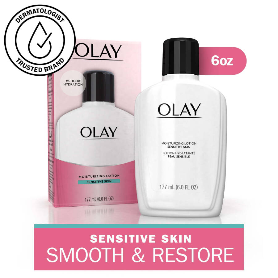 Olay Moisturizing Face Lotion for Sensitive Skin, 6.0 fl oz - 1