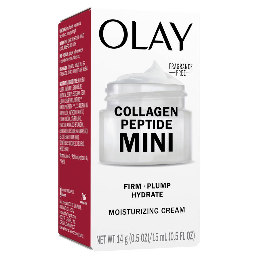 Olay Regenerist Collagen Peptide 24 Face Moisturizer, Trial, Smooths Fine Lines & Wrinkles, All Skin Types, 0.5 oz - 1