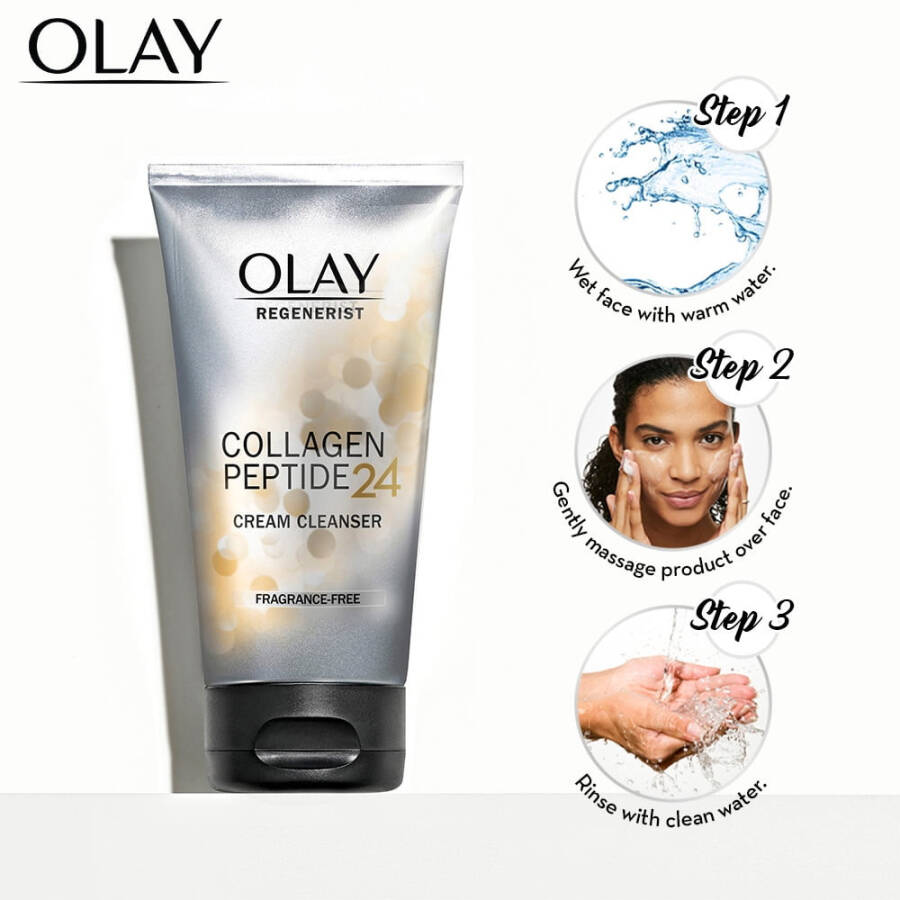 Olay Regenerist Collagen Peptide 24, Face Wash, Fragrance-Free, Soothes Dryness, All Skin, 5.0 fl oz - 12