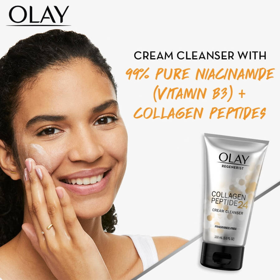 Olay Regenerist Collagen Peptide 24, пенка для умывания, без отдушек, успокаивает сухость, для всех типов кожи, 5.0 жидких унций - 15