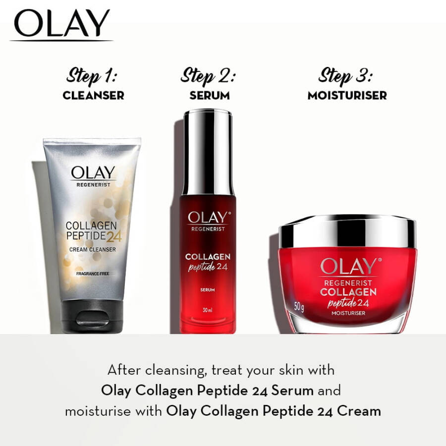 Olay Regenerist Collagen Peptide 24, пенка для умывания, без отдушек, успокаивает сухость, для всех типов кожи, 5.0 жидких унций - 16