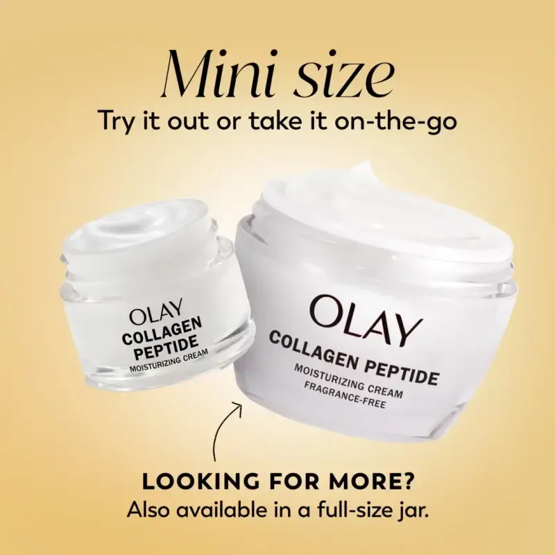 Olay Regenerist Collagen Peptide 24 Увлажняющий крем для лица, пробный размер, разглаживает мелкие морщинки и морщины, для всех типов кожи, 0,5 унции - 3