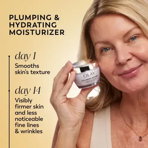 Olay Regenerist Collagen Peptide 24 Увлажняющий крем для лица, пробный размер, разглаживает мелкие морщинки и морщины, для всех типов кожи, 0,5 унции - 5