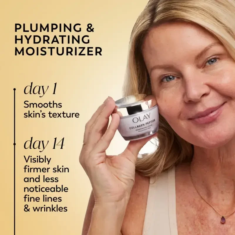 Olay Regenerist Collagen Peptide 24 Увлажняющий крем для лица, пробный размер, разглаживает мелкие морщинки и морщины, для всех типов кожи, 0,5 унции - 5