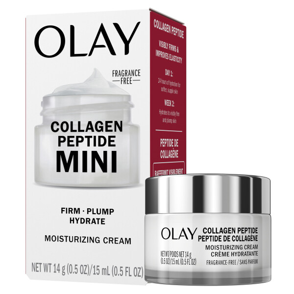 Olay Regenerist Collagen Peptide 24 Увлажняющий крем для лица, пробный размер, разглаживает мелкие морщинки и морщины, для всех типов кожи, 0,5 унции - 7