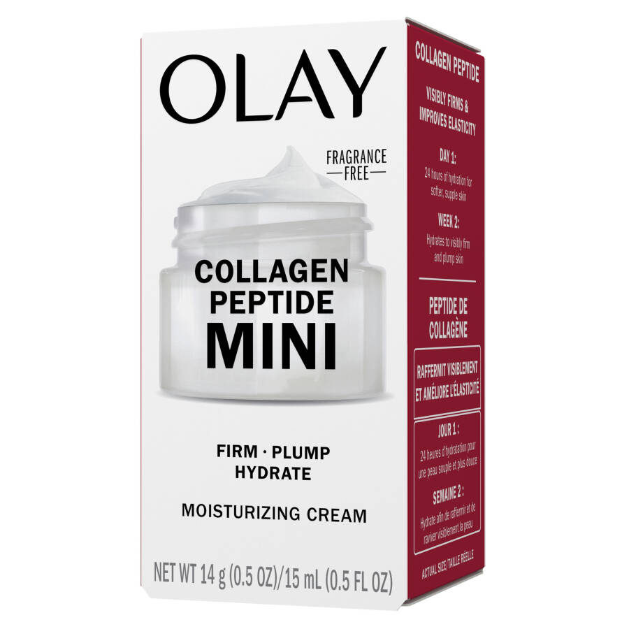 Olay Regenerist Collagen Peptide 24 Увлажняющий крем для лица, пробный размер, разглаживает мелкие морщинки и морщины, для всех типов кожи, 0,5 унции - 8