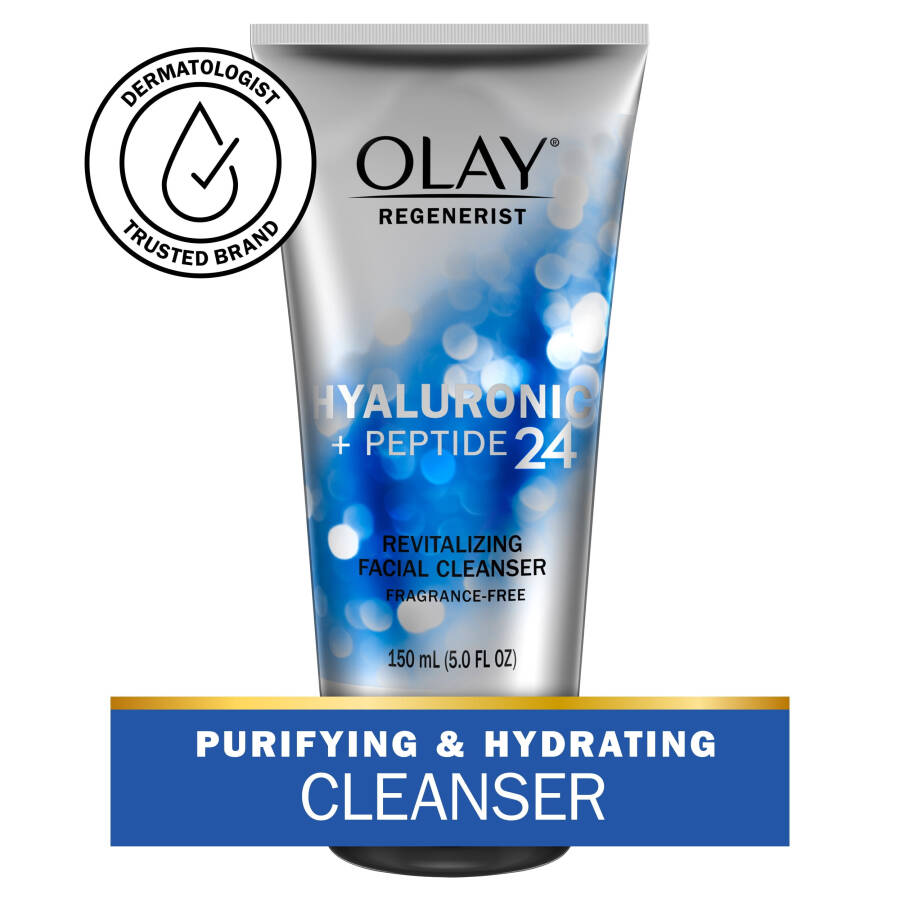 Olay Regenerist Hyaluronic Face Wash, без отдушек, для всех типов кожи, 5 унций - 2