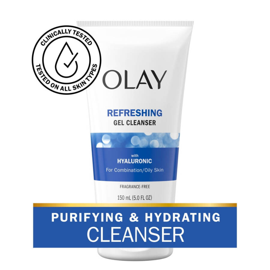 Olay Regenerist Hyaluronic Face Wash, Fragrance-Free, All Skin Types, 5.0 oz - 1