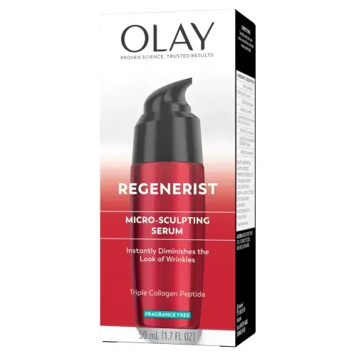 Olay Regenerist Micro-Sculpting Serum, Fragrance Free Moisturizer, All Skin Fine Lines & Wrinkles, 1.7 fl oz - 8