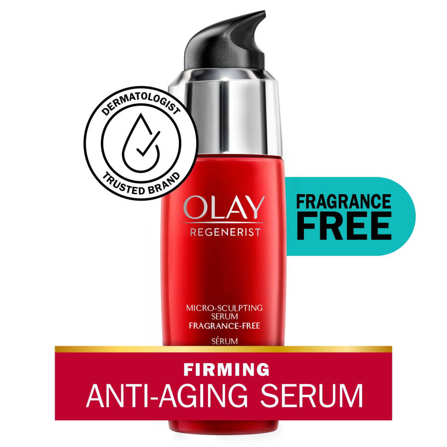 Olay Regenerist Micro-Sculpting Serum, Fragrance Free Moisturizer, All Skin Fine Lines & Wrinkles, 1.7 fl oz - 1