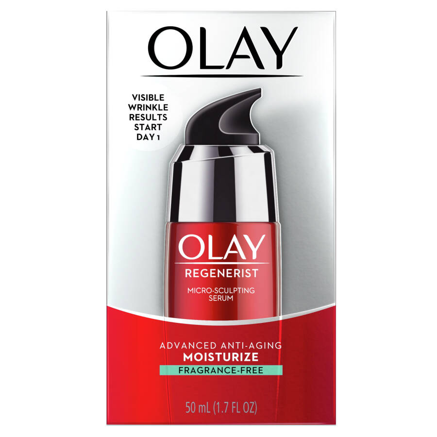 Olay Regenerist Micro-Sculpting Serum, Fragrance Free Moisturizer, All Skin Fine Lines & Wrinkles, 1.7 fl oz - 5