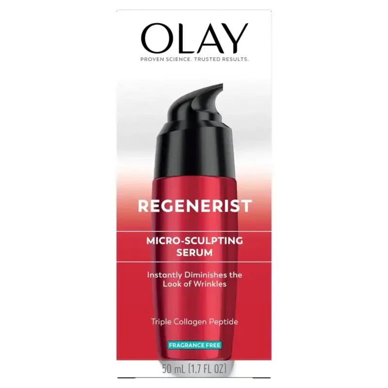 Olay Regenerist Micro-Sculpting Serum, Xushbo'ysiz Namlagich, Barcha terilar, Mayin chiziqchalar va Ajinlar, 1.7 fl untsiya - 1