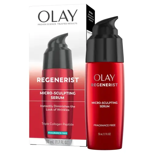Olay Regenerist Micro-Sculpting Serum, Xushbo'ysiz Namlagich, Barcha terilar, Mayin chiziqchalar va Ajinlar, 1.7 fl untsiya - 7