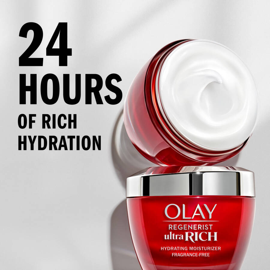 Olay Regenerist Ultra Rich Face Moisturizer, Fragrance-Free, Hydrates All Skin Dryness 1.7 Oz - 3