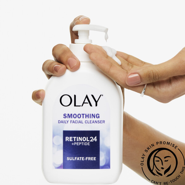 Olay Retinol 24 + Peptide Face Wash, Smoothing, Sulfate-Free, For All Skin Types, 16 oz - 3