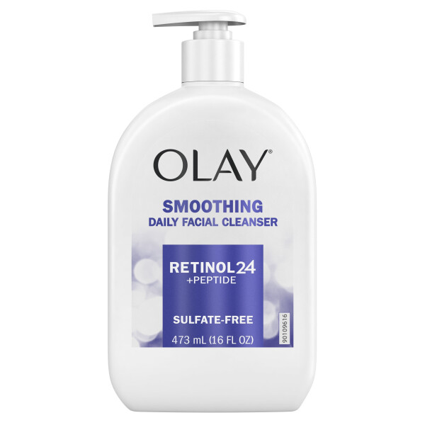 Olay Retinol 24 + Пептидное средство для умывания, разглаживающее, без сульфатов, для всех типов кожи, 16 унций - 1