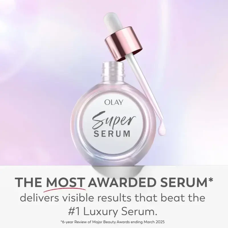 Olay Skin Care Super Serum Facial Serum, 5 в 1, против старения, для всех типов кожи, 1.0 жидких унций - 6