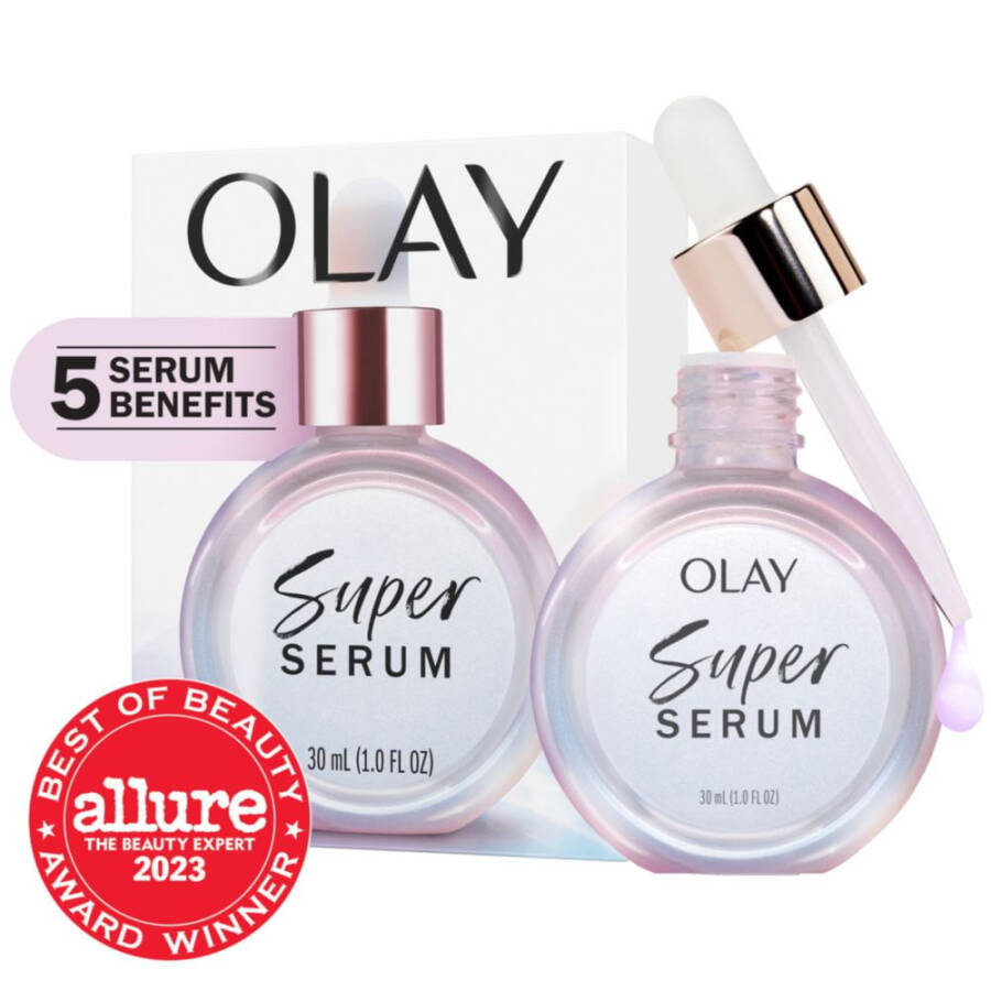 Olay Skin Care Super Serum Yuz Serumi, 5 ta 1 Qarishma, Har qanday Teri Turi uchun, 1.0 fl unts - 1