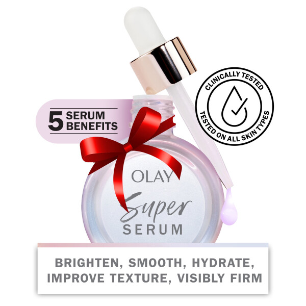 Olay Skin Care Süper Serum Yüz Serumu, 5'i 1 Arada Yaşlanma Karşıtı, Tüm Cilt Tipleri için, 1.0 fl oz - 3