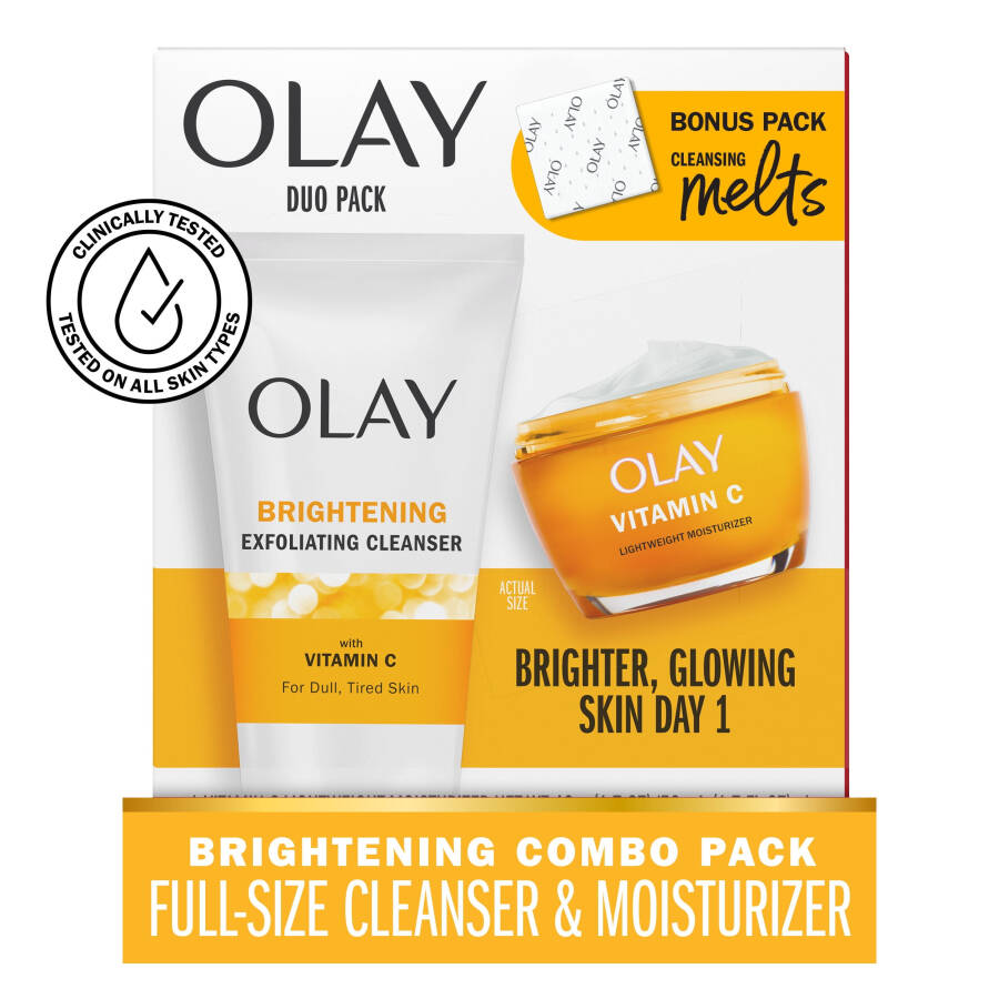 Olay Skincare C Vitamini Hediye Seti, Yüz Temizleyici 147 ml ve Yüz Nemlendirici 50 ml ile 2'li - 2