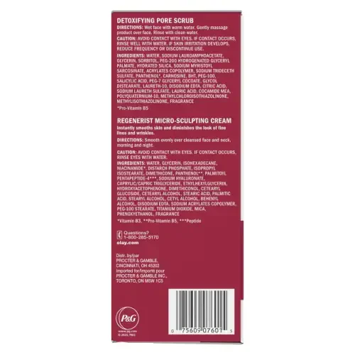 Olay Skincare Gift Set, 2 pc w Regenerist Face Wash & Anti-Aging Facial Moisturizer, 5.0 fl oz/1.7oz - 10