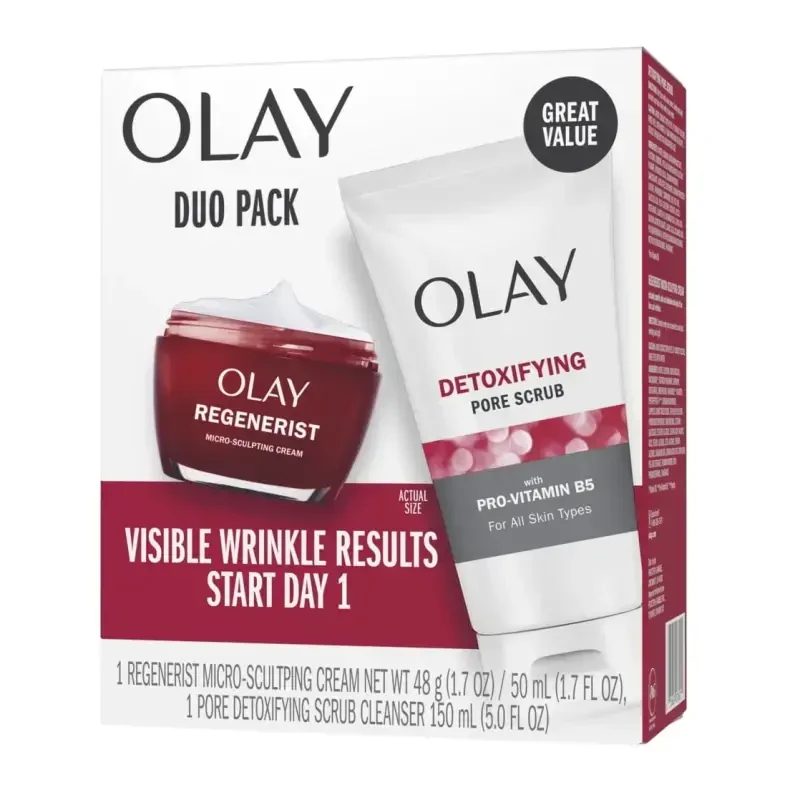 Olay Skincare Gift Set, 2 pc w Regenerist Face Wash & Anti-Aging Facial Moisturizer, 5.0 fl oz/1.7oz - 11