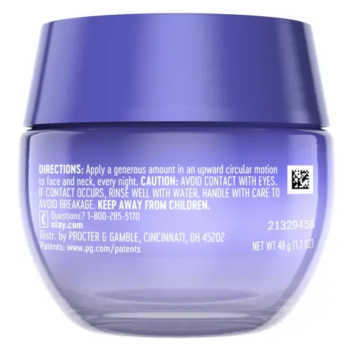 Olay Regenerist Night Recovery Cream with Triple Collagen Peptide, Wrinkle Reducer, Non-Greasy, Fragrance-Free, Hydrating Face Moisturizer for Women, 1.7 oz- - 18