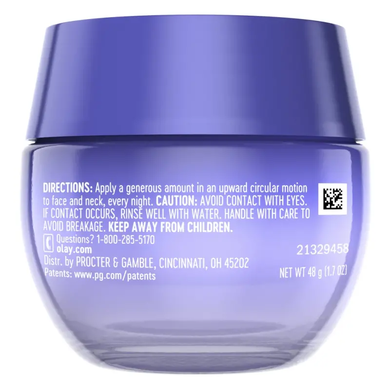 Olay Regenerist Night Recovery Cream with Triple Collagen Peptide, Wrinkle Reducer, Non-Greasy, Fragrance-Free, Hydrating Face Moisturizer for Women, 1.7 oz- - 18