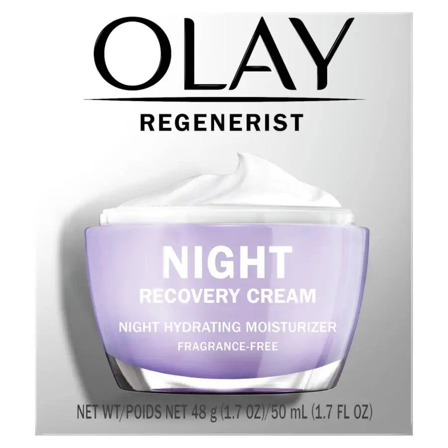 Olay Skincare Regenerist Night Recovery Anti-Aging Cream Facial Moisturizer Fragrance Free 1.7 fl oz - 8