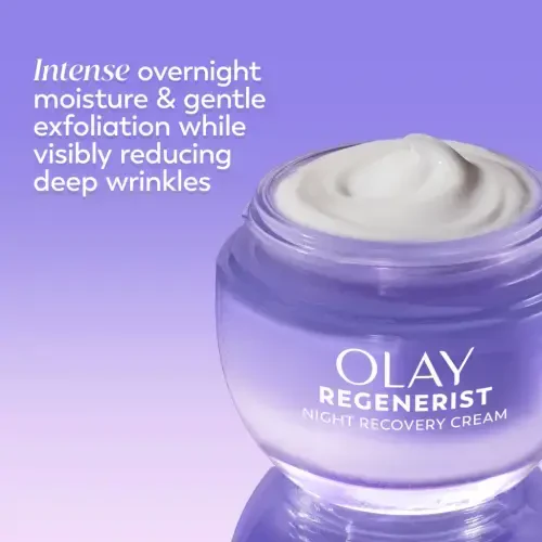 Olay Skincare Regenerist Night Recovery Anti-Aging Cream Facial Moisturizer Fragrance Free 1.7 fl oz - 2