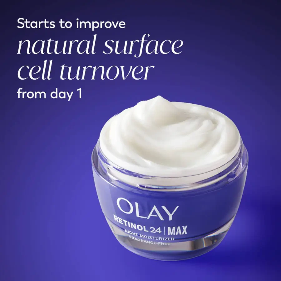 Olay Skincare Retinol 24 MAX Face Moisturizer for Night, Regenerist Anti-Aging Cream, 1.7 oz Jar - 6