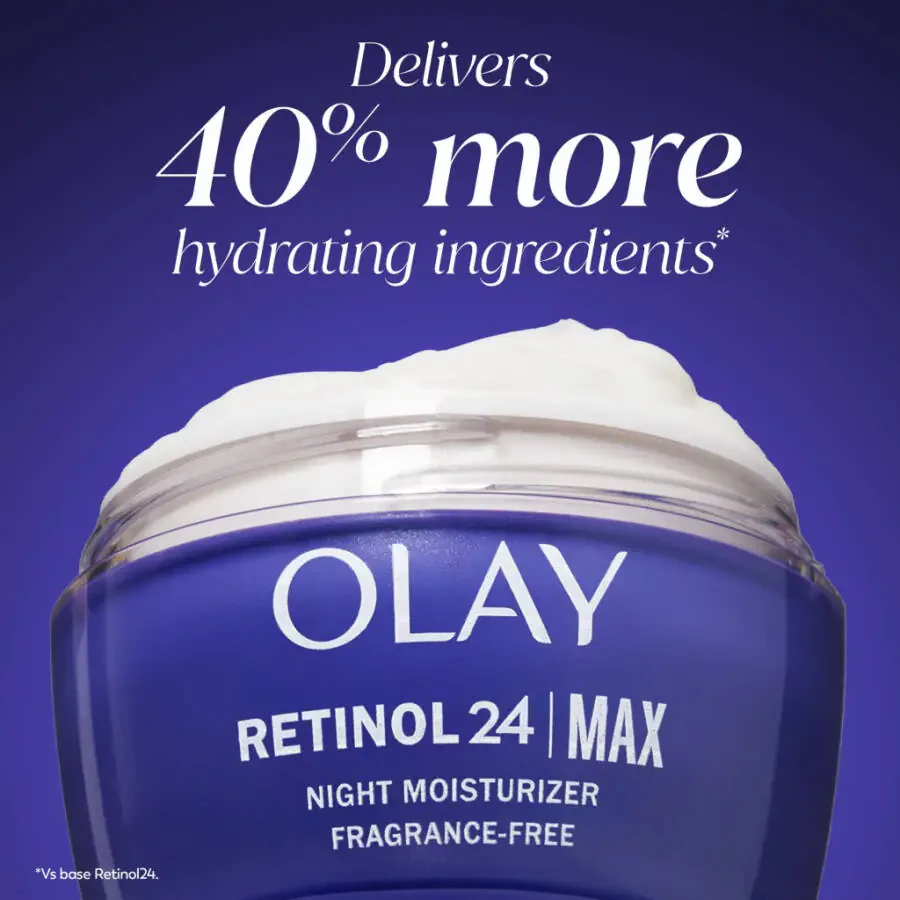 Olay Skincare Retinol 24 MAX Face Moisturizer for Night, Regenerist Anti-Aging Cream, 1.7 oz Jar - 7