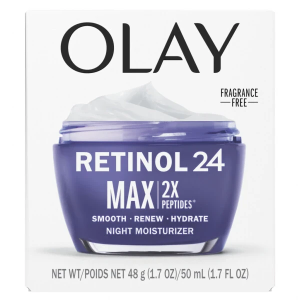 Olay Skincare Retinol 24 MAX Face Moisturizer for Night, Regenerist Anti-Aging Cream, 1.7 oz Jar - 9