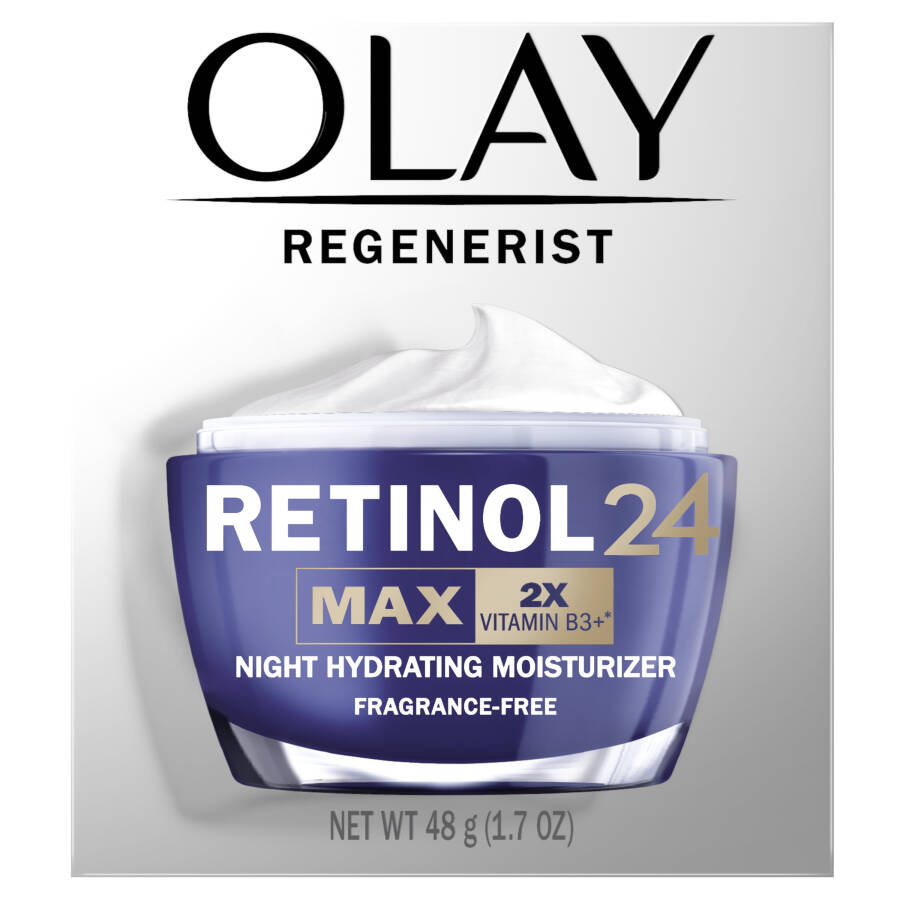 Olay Skincare Retinol 24 MAX Face Moisturizer for Night, Regenerist Anti-Aging Cream, 1.7 oz Jar - 33