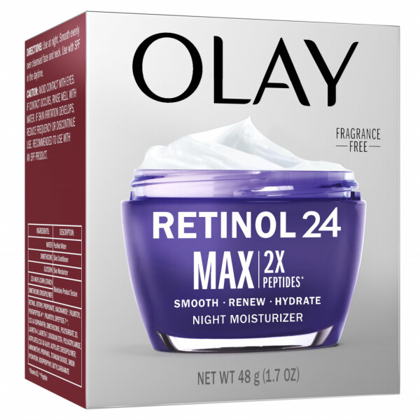 Olay Skincare Retinol 24 MAX Face Moisturizer for Night, Regenerist Anti-Aging Cream, 1.7 oz Jar - 7