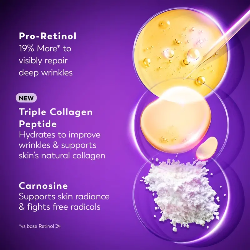 Olay Retinol 24 Max Night Moisturizing Cream with Triple Collagen Peptide, Fragrance-Free, 1.7 fl oz - 6