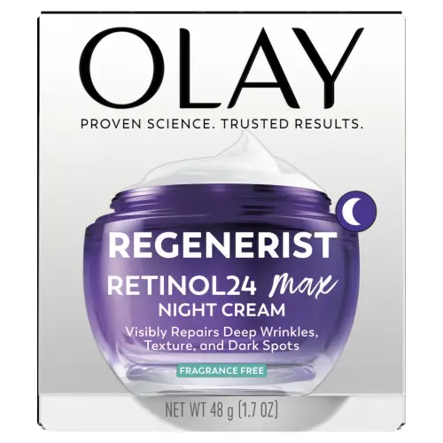 Olay Retinol 24 Max Night Moisturizing Cream with Triple Collagen Peptide, Fragrance-Free, 1.7 fl oz - 12
