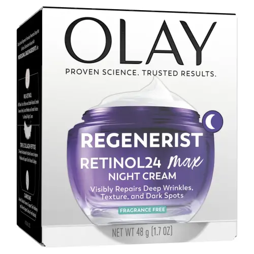 Olay Retinol 24 Max Night Moisturizing Cream with Triple Collagen Peptide, Fragrance-Free, 1.7 fl oz - 14