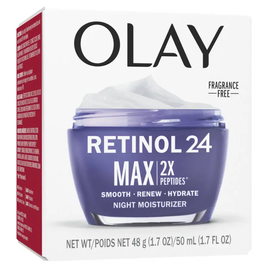 Olay Skincare Retinol 24 MAX Tungi yuzingiz uchun namlagich krem, qayta tiklanuvchi qarishga qarshi krem, 1,7 oz банка - 11