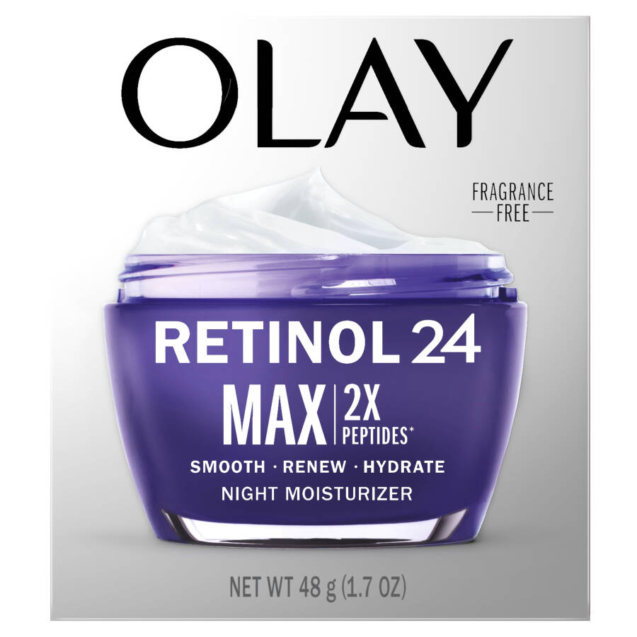 Olay Skincare Retinol 24 MAX Увлажняющий ночной крем для лица, омолаживающий крем, 1,7 унций в банке - 7