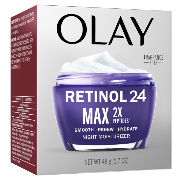 Olay Skincare Retinol 24 MAX Увлажняющий ночной крем для лица, омолаживающий крем, 1,7 унций в банке - 9